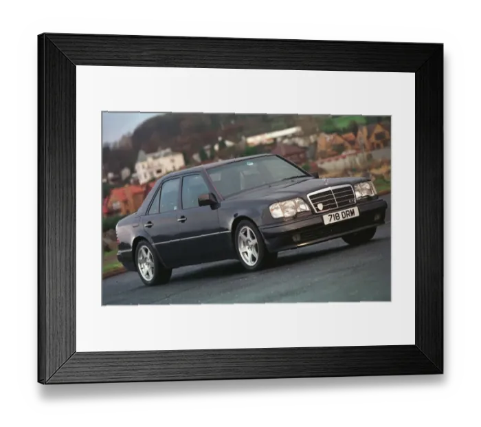 Framed Print : Mercedes E 500 car which belongs to Neil Ewing from Largs December 1998