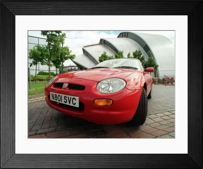 Framed Print : ROVERS SPORTY MGF OUTSIDE THE SECCs ARMADILLO Framed Print : ROVERS SPORTY MGF OUTSIDE THE SECCs ARMADILLO
