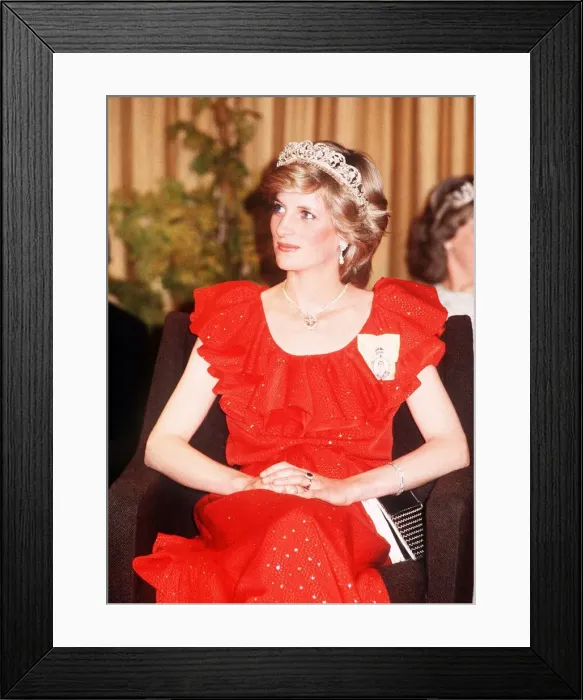 Framed Print : Prince and Princess of Wales tour of Australia and New Zealand in the Spring of 1983