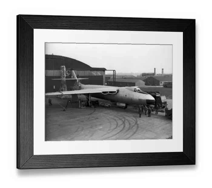 Framed Print : Aircraft Vickers Valliant B1 V Bomber at RAF Marham Mar 1956 in Norfolk with ground