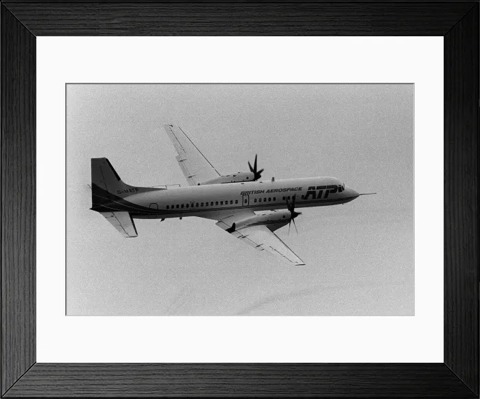 Framed Print : British Aerospace ATP (Advanced Turbo Prop) May 1987 development aircraft Framed Print : British Aerospace ATP (Advanced Turbo Prop) May 1987 development aircraft