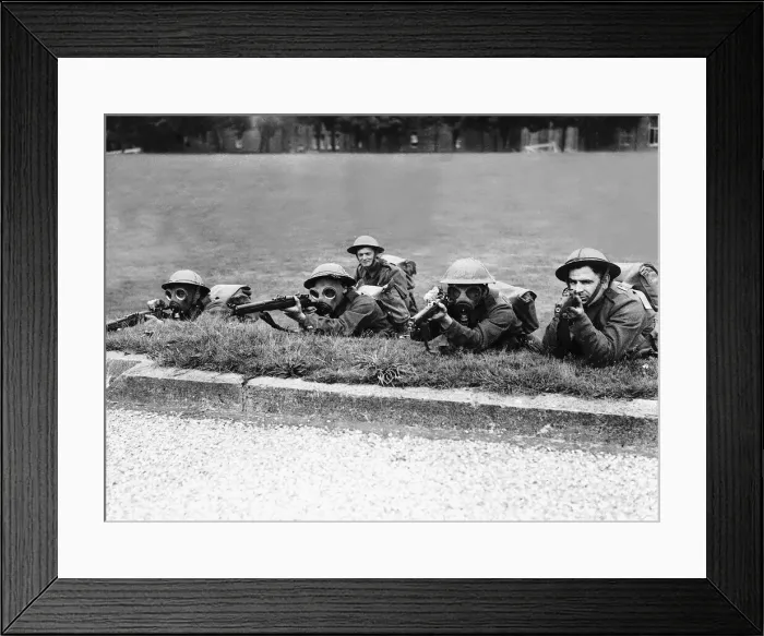 Framed Print : Soldiers Practicing firing their rifles at a shooting range Framed Print : Soldiers Practicing firing their rifles at a shooting range