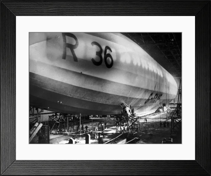Framed Print : Beardmore R36 Airship G-FaF moored inside its giant hangar LFEY003 Framed Print : Beardmore R36 Airship G-FaF moored inside its giant hangar LFEY003
