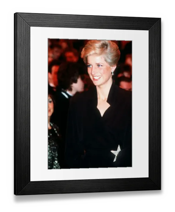 Framed Print : Princess Diana of Wales attends the Laurence Olivier Awards held at the Dominion Theatre
