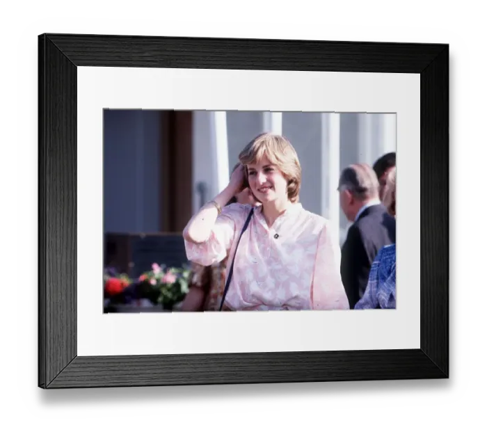 Framed Print : Lady Diana Spencer attending the Imperial International Polo Match at Guards Polo Club Framed Print : Lady Diana Spencer attending the Imperial International Polo Match at Guards Polo Club