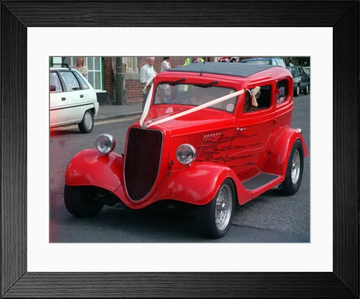 Framed Print : Custom Car Red 34 Ford Framed Print : Custom Car Red 34 Ford
