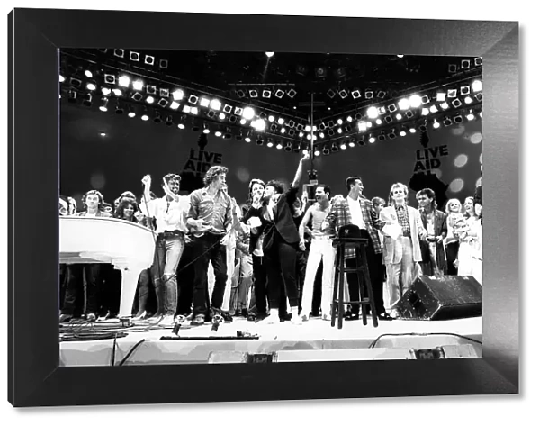 Live Aid Concert in aid of the Feed the World campaign for the starving millions in