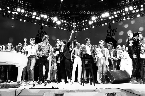 Live Aid Concert in aid of the Feed the World campaign for the starving millions in