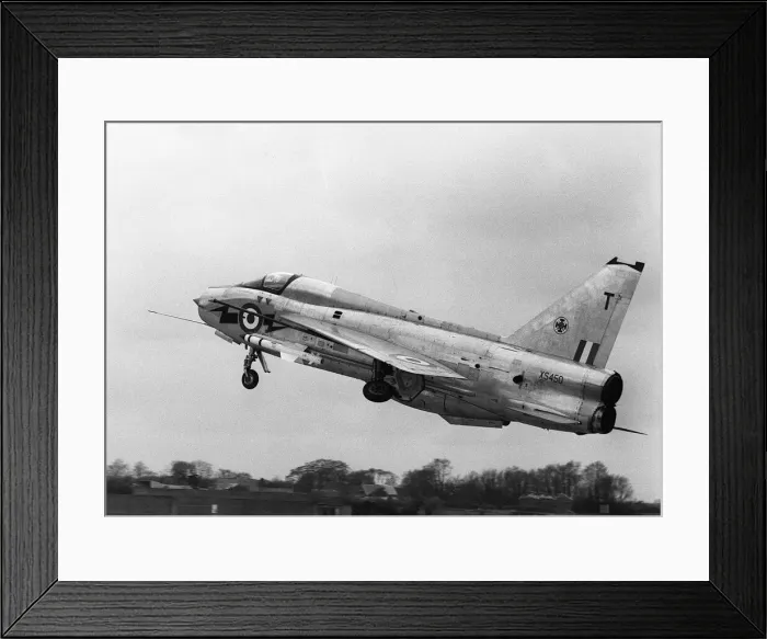 Framed Print : Aircraft English Electric Lightning T5 of RAF 111 Sqd April 1968 taking off with Framed Print : Aircraft English Electric Lightning T5 of RAF 111 Sqd April 1968 taking off with