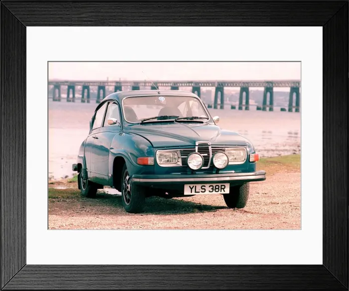 Framed Print : Colin Wallace with Saab Framed Print : Colin Wallace with Saab