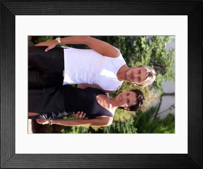Framed Print : David Beckham and Victoria Adams Posh Spice July 1999 are pictured as they leave