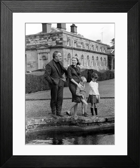 Framed Print : Prince Rainier with Princess Grace and their children Prince Albert
