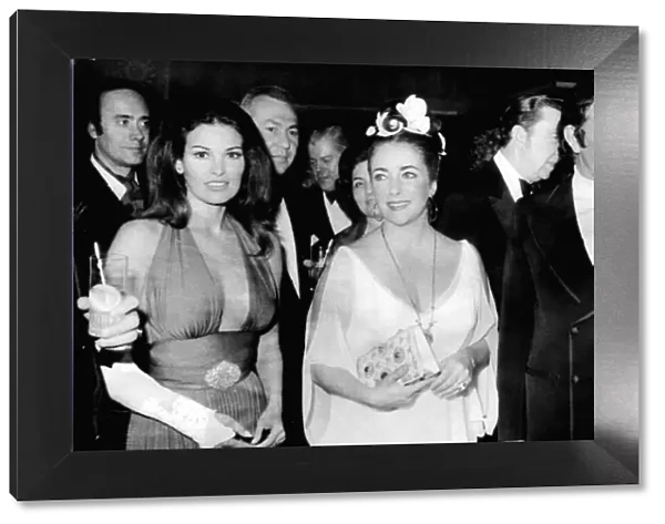 Elizabeth Taylor actress at her 40th birthday party, wearing her £300