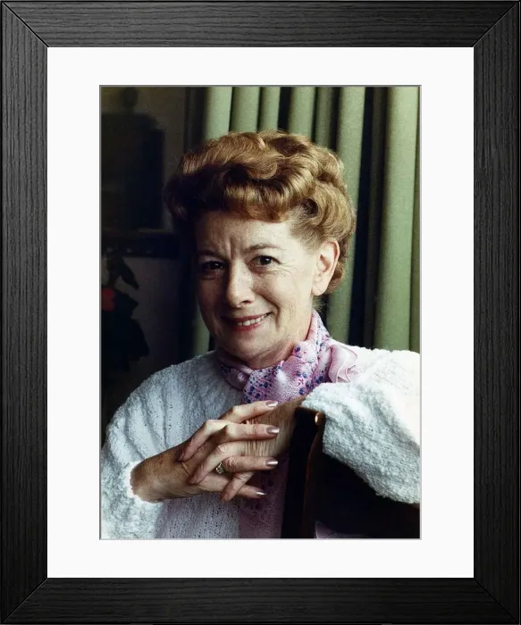 Framed Print : Jean Alexander actress who played Hilda Ogden in television soap opera Coronation Street Framed Print : Jean Alexander actress who played Hilda Ogden in television soap opera Coronation Street