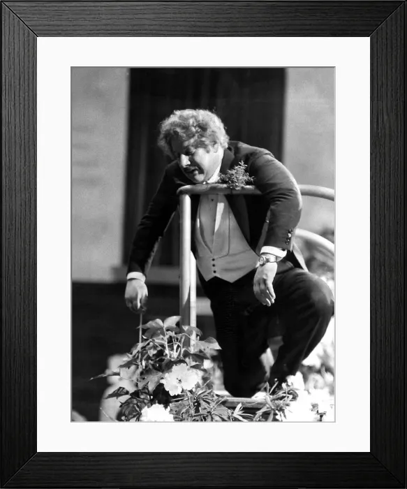 Framed Print : Russian born British actor Peter Ustinov making his debut as a conductor yesterday during