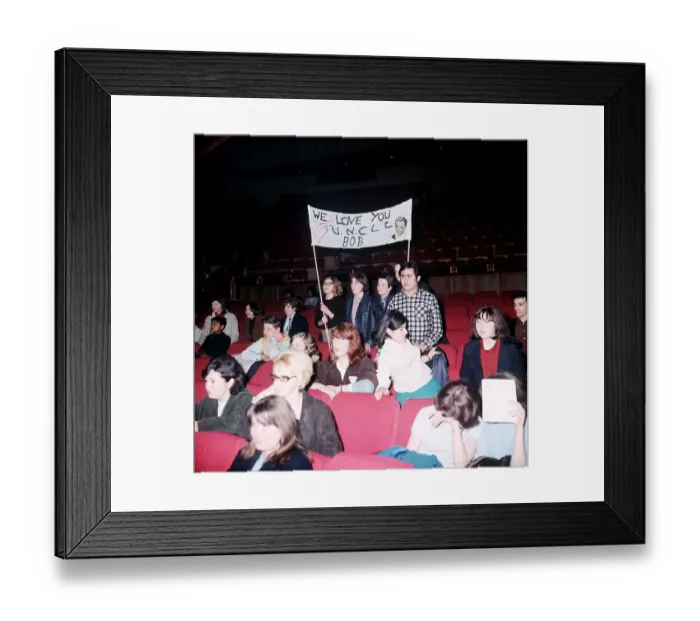 Framed Print : Fans at American actor Robert Vaughns press conference in London
