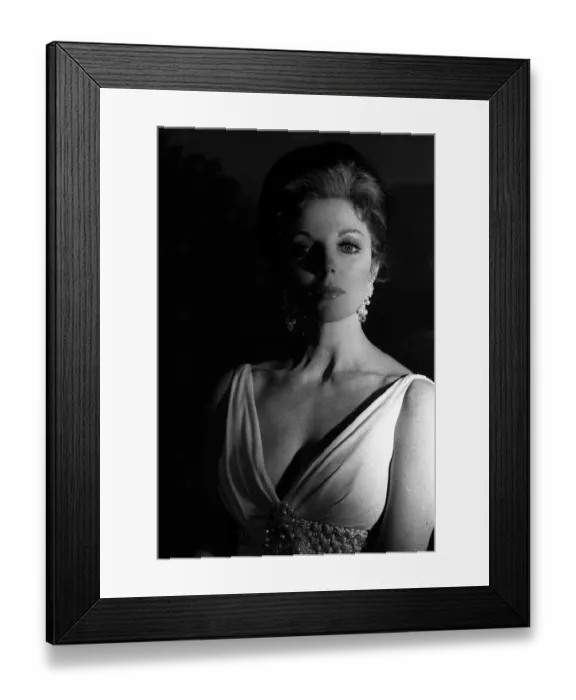 Framed Print : Joan Collins November 1970 Actress on set of film Quest at Pinewood Studios