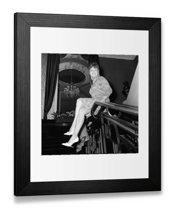 Framed Print : Janet Munro actress sitting on banisters at a rehearsal for the Royal Film Performance Framed Print : Janet Munro actress sitting on banisters at a rehearsal for the Royal Film Performance