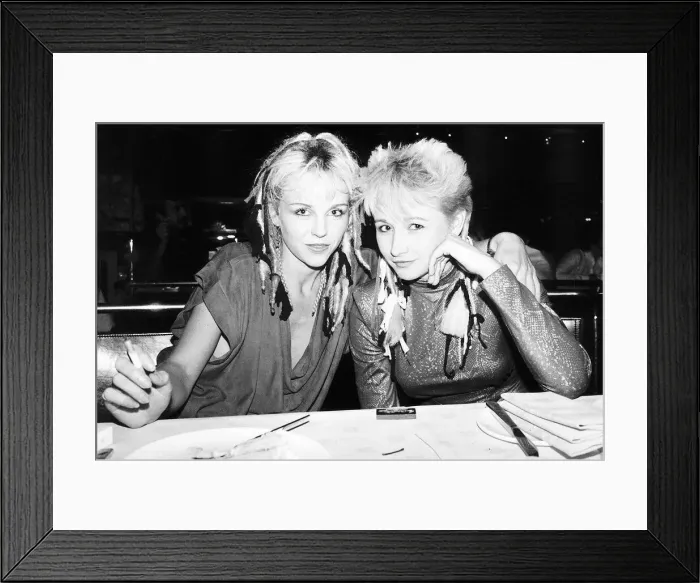 Framed Print : Donna Fieldman Model and Actress with Lesley Ash June 1983 Framed Print : Donna Fieldman Model and Actress with Lesley Ash June 1983
