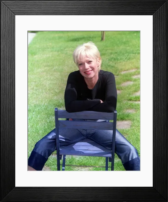 Framed Print : Denise Welch Actress July 1999 Pictured at home in garden weby Framed Print : Denise Welch Actress July 1999 Pictured at home in garden weby