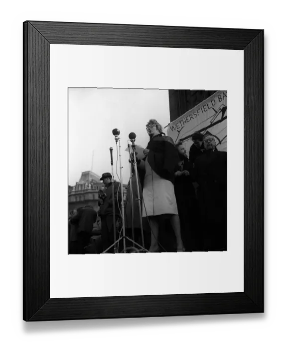 Framed Print : Vanessa Redgrave actress at a Ban the Bomb meeting Feb 1962