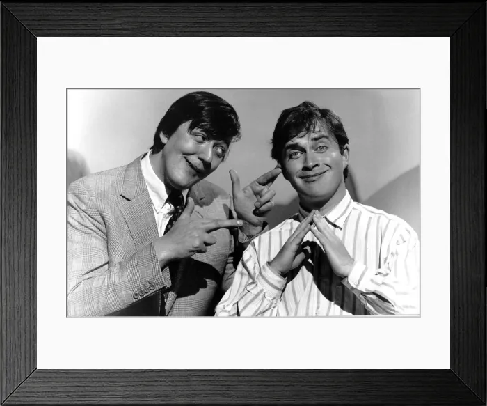 Framed Print : Harry Enfield with Stephen Fry - March 1989 Actor Framed Print : Harry Enfield with Stephen Fry - March 1989 Actor