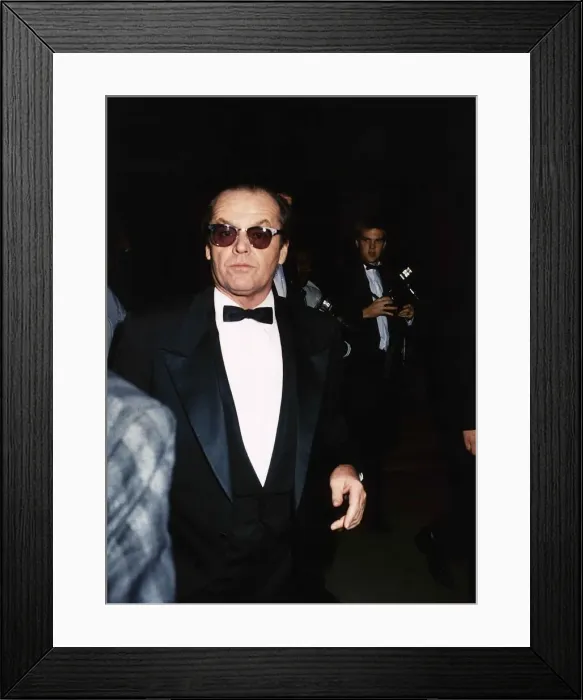 Framed Print : Jack Nicholson actor at Dr Barnados Gala Grosnevor House February 1989 Framed Print : Jack Nicholson actor at Dr Barnados Gala Grosnevor House February 1989