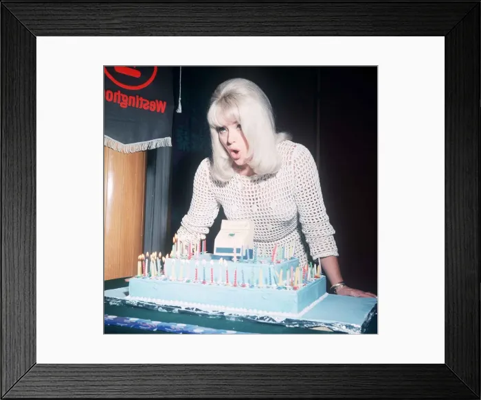 Framed Print : British Actress Diana Dors at reception for Drycleanomat coin operated dry cleaning shops Framed Print : British Actress Diana Dors at reception for Drycleanomat coin operated dry cleaning shops