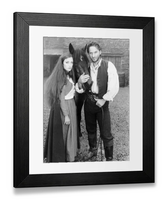 Framed Print : Trevor Eve Actor and Jane Seymour on the set of'Jamaica Inn