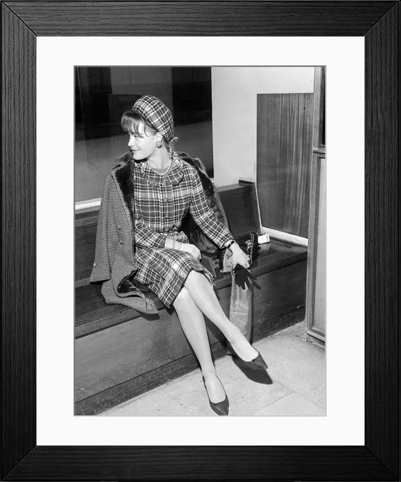 Framed Print : Romy Schneider November 1962 at LAP Actress 4g02 A©Mirrorpix