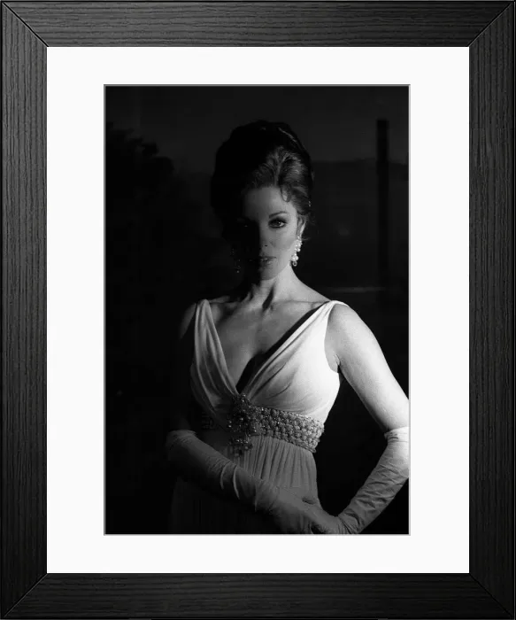 Framed Print : Joan Collins November 1970 Actress on set of film Quest at Pinewood Studios Framed Print : Joan Collins November 1970 Actress on set of film Quest at Pinewood Studios