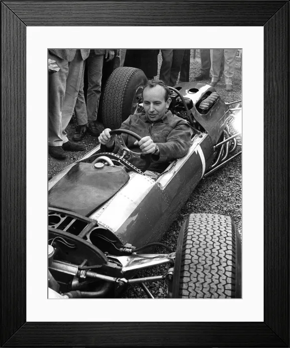 Framed Print : British Grand Prix 1965 Silverstone July 1965 John Surtees sits in his Ferrari Framed Print : British Grand Prix 1965 Silverstone July 1965 John Surtees sits in his Ferrari
