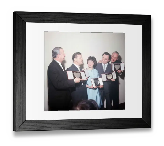 Framed Print : Benny Hill at a Variety Club Award luncheon March 1966 L-R Michael Miles Framed Print : Benny Hill at a Variety Club Award luncheon March 1966 L-R Michael Miles