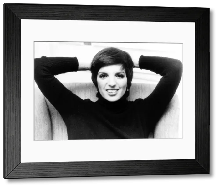 Framed Print : Liza Minnelli singer actress relaxing - December 1978