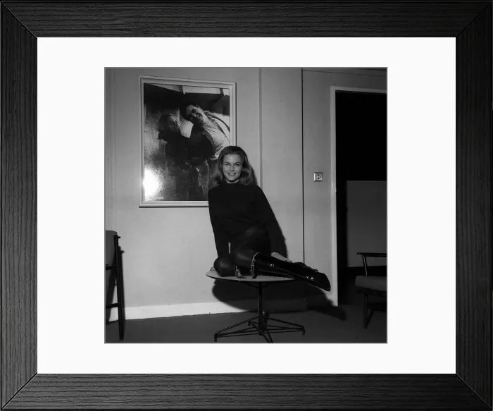 Framed Print : Honor Blackman actress January 1964 Y2K Framed Print : Honor Blackman actress January 1964 Y2K