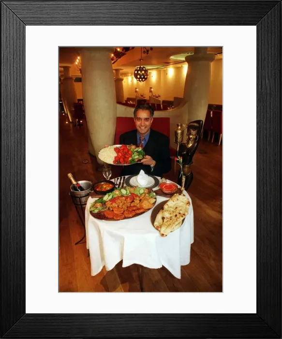 Framed Print : Charan Gill of Ashoka restaurants October 1997 Introduced idea of curried express Indian Framed Print : Charan Gill of Ashoka restaurants October 1997 Introduced idea of curried express Indian
