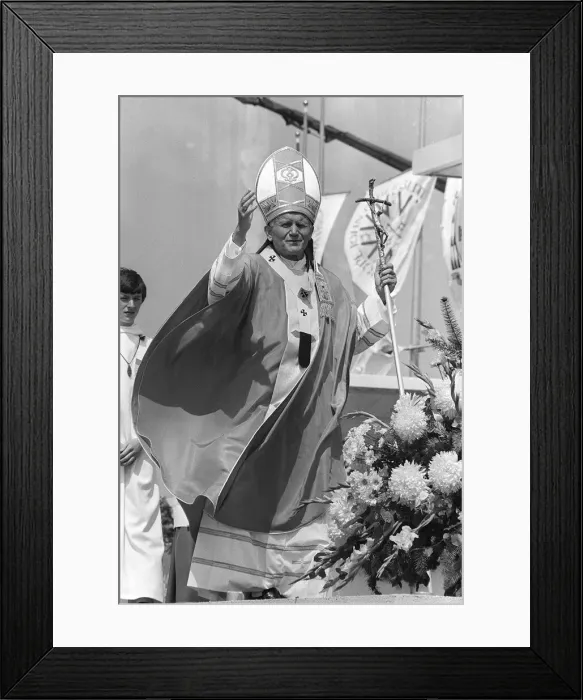 Framed Print : Pope John Paul II in Coventry during his visit to Britain in 1982
