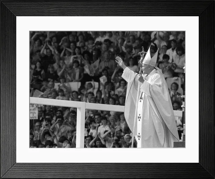 Framed Print : Pope John Paul II service at Wembley Stadium Framed Print : Pope John Paul II service at Wembley Stadium