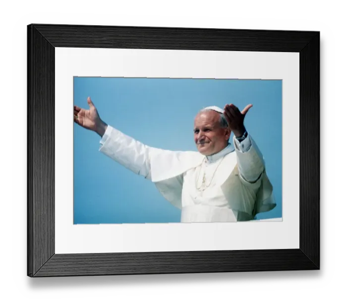 Framed Print : Pope John Paul II in Poland