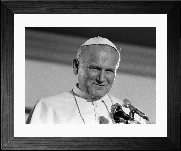 Framed Print : Pope John Paul II returns to Poland for an official visit 1979