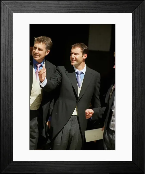 Framed Print : Johnny Vaughan Big Breakfast TV Presenter August 1999 on his wedding day in Framed Print : Johnny Vaughan Big Breakfast TV Presenter August 1999 on his wedding day in
