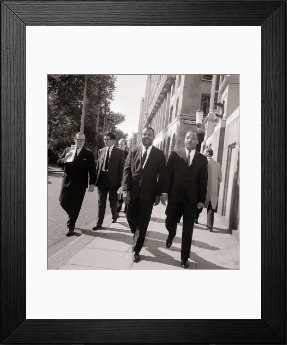 Framed Print : Martin Luther King September 1964 arrives in London Framed Print : Martin Luther King September 1964 arrives in London