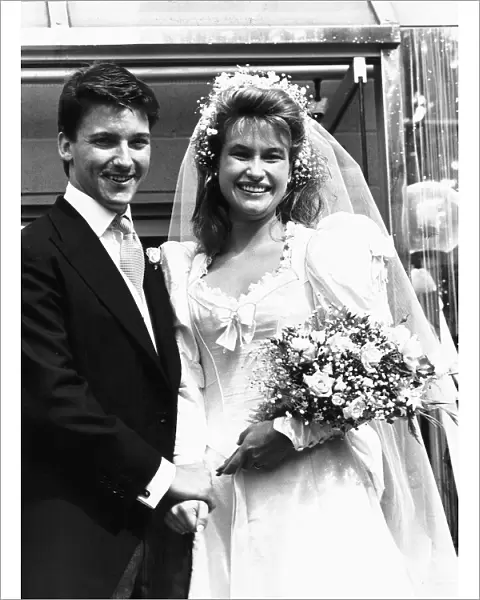 Graham Clempson With His New Bride TV Presenter Emma Forbes On Their Wedding Day