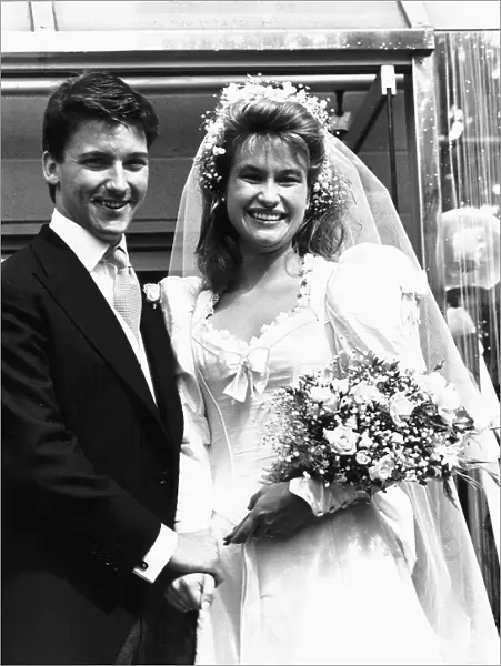 Graham Clempson With His New Bride TV Presenter Emma Forbes On Their Wedding Day