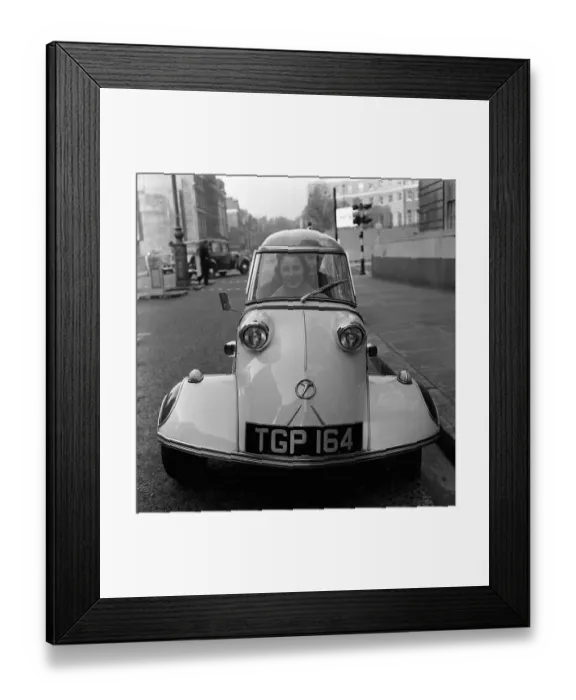 Framed Print : Motoring - Motors - Cars - Messerschmidt - 3 Wheeler Transport Framed Print : Motoring - Motors - Cars - Messerschmidt - 3 Wheeler Transport