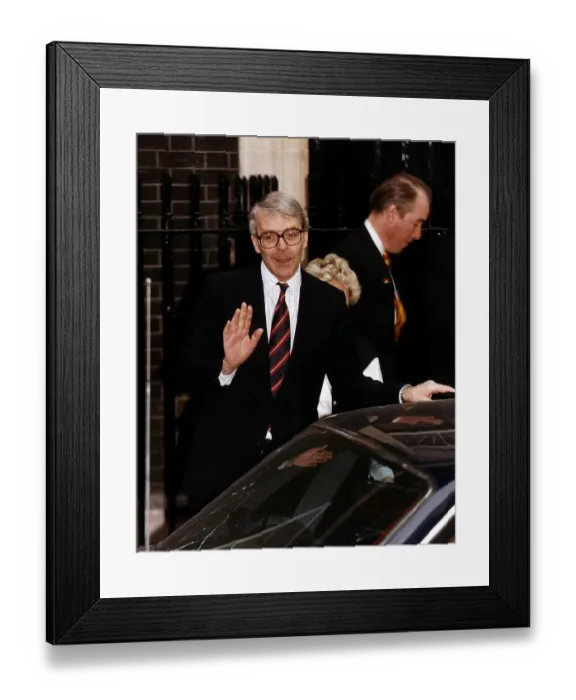 Framed Print : John Major Prime Minister outside No10 Downing Street London Circa 1994 Framed Print : John Major Prime Minister outside No10 Downing Street London Circa 1994