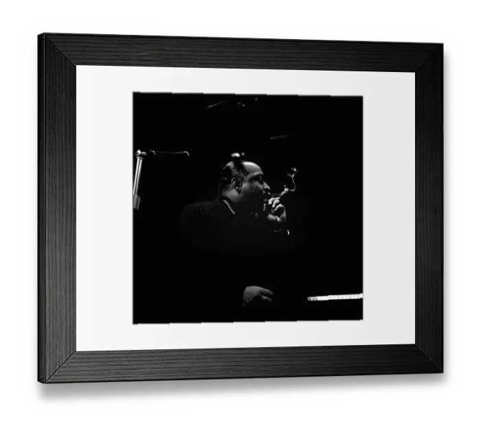 Framed Print : Count Basie Jazz Pianist - Apr 1957 a photocall at the Royal festival Hall