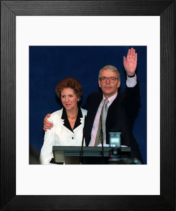 Framed Print : John Major Prime Minister with his wife Norma after his speech at the Tory Party Framed Print : John Major Prime Minister with his wife Norma after his speech at the Tory Party