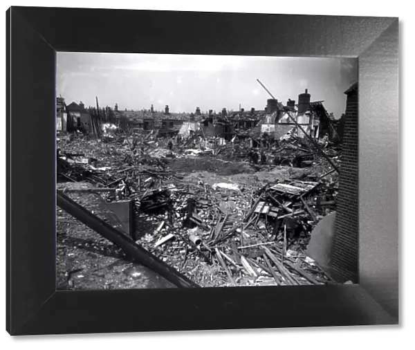 WW2 Air Raid Damage Bomb damage at Norwich Circa April 1942