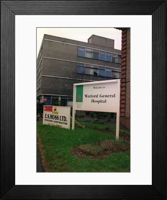 Framed Print : Watford General hospital April 1998. Heather Hunter was given TB jab injection with a